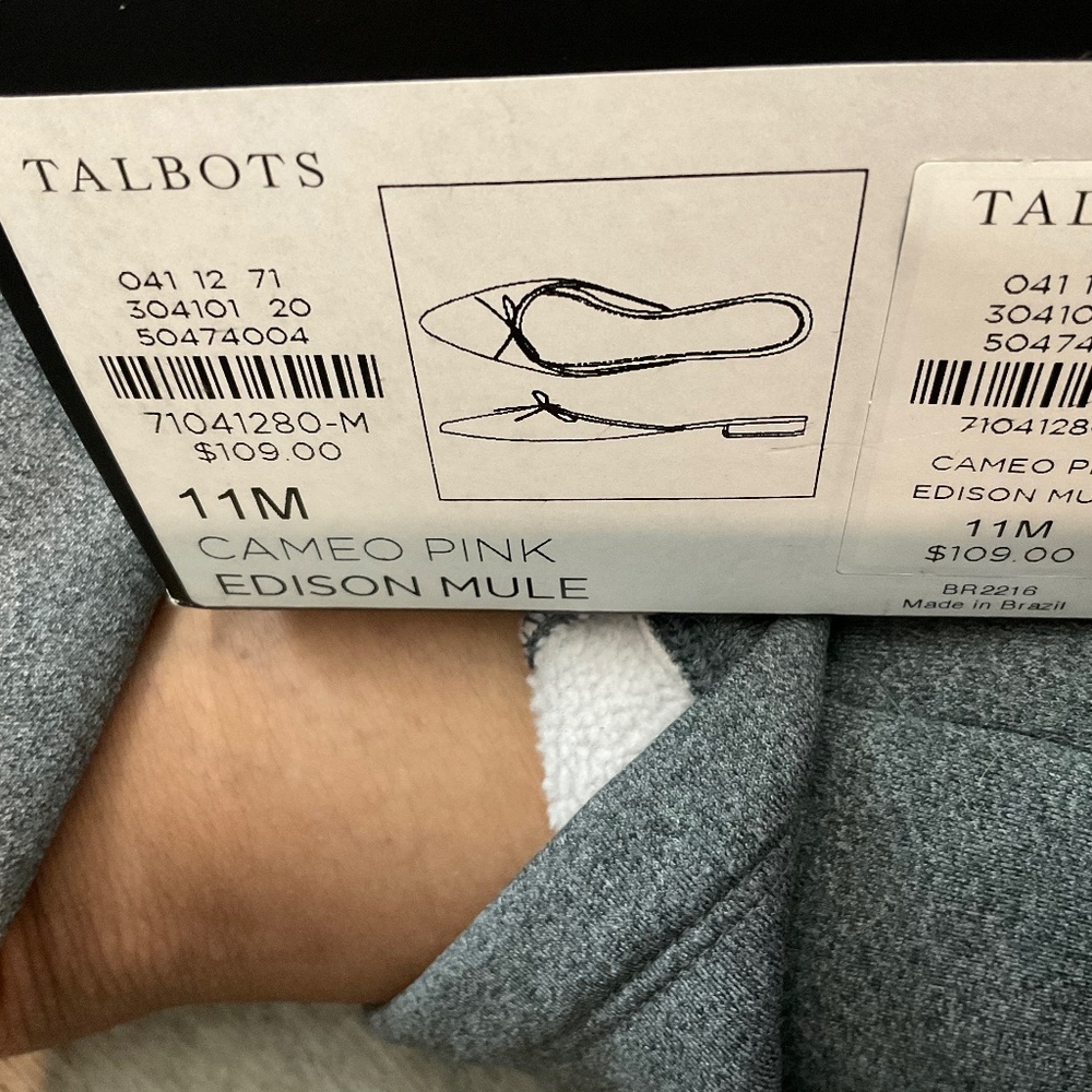 Talbot light pink flat mules